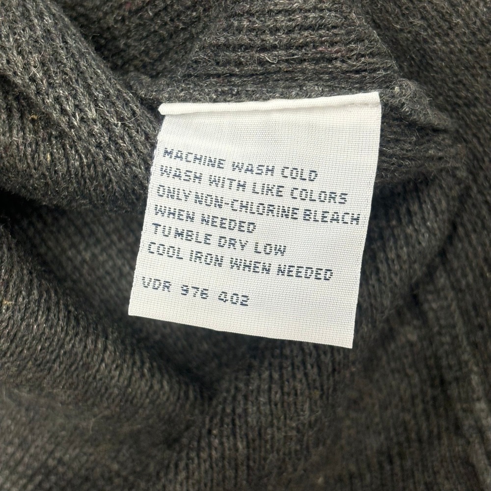 Vintage Y2K Nautica Jeans Grey Mens L Chest Stripe V-Neck Knit Pullover Sweater - Picture 5 of 8